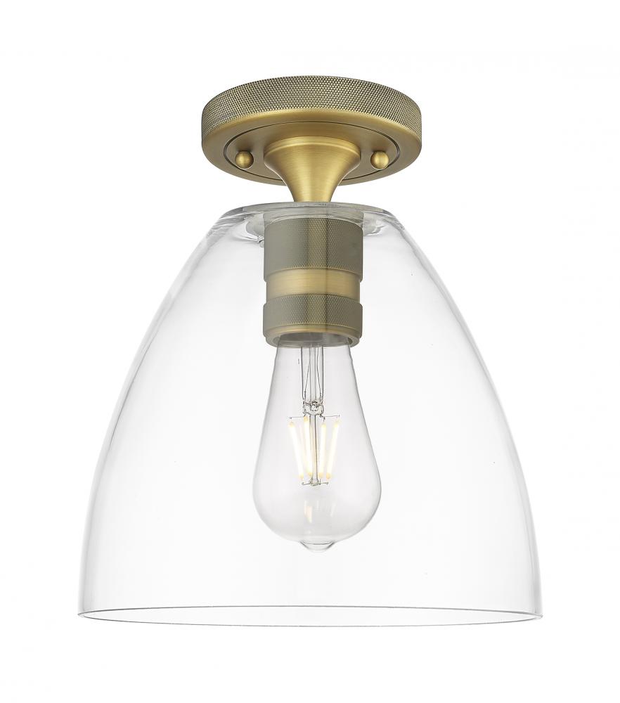 Crown Point - 1 Light - 9 inch - Brushed Brass - Flush Mount