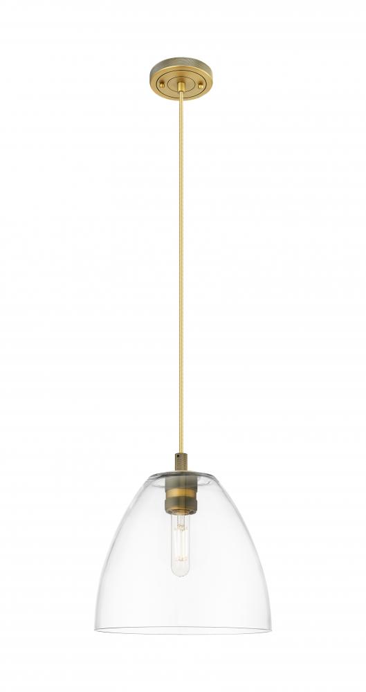 Crown Point - 1 Light - 9 inch - Brushed Brass - Pendant