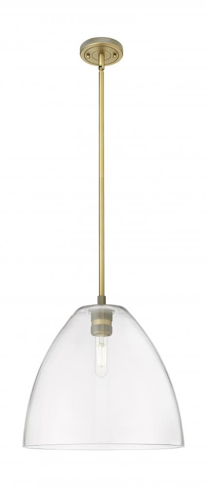 Crown Point - 1 Light - 12 inch - Brushed Brass - Pendant