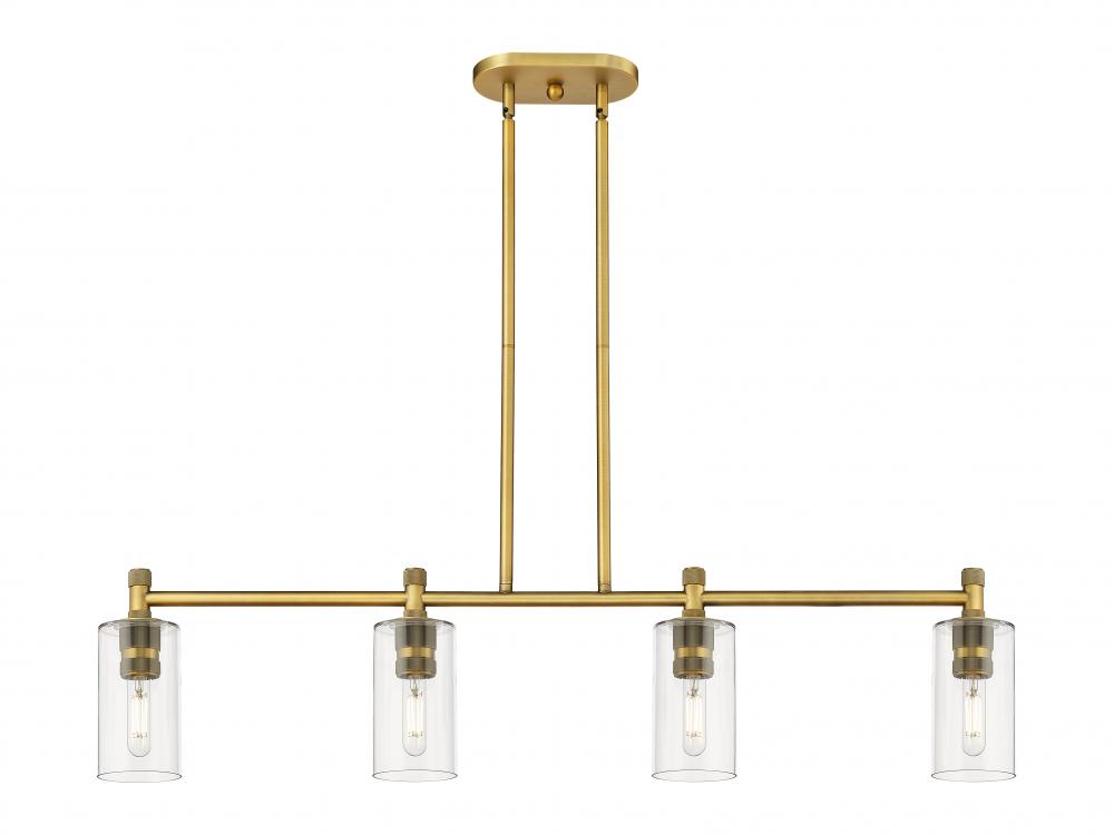 Crown Point - 4 Light - 44 inch - Brushed Brass - Island Light