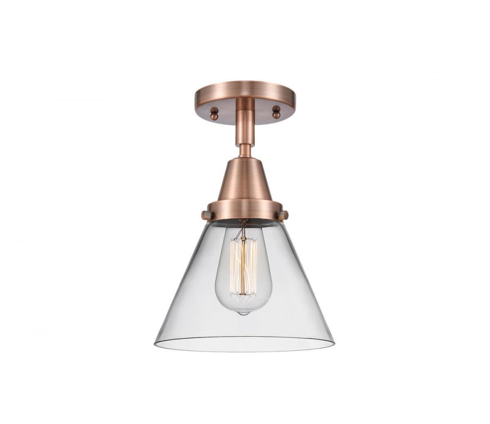 Cone - 1 Light - 8 inch - Antique Copper - Semi-Flush Mount