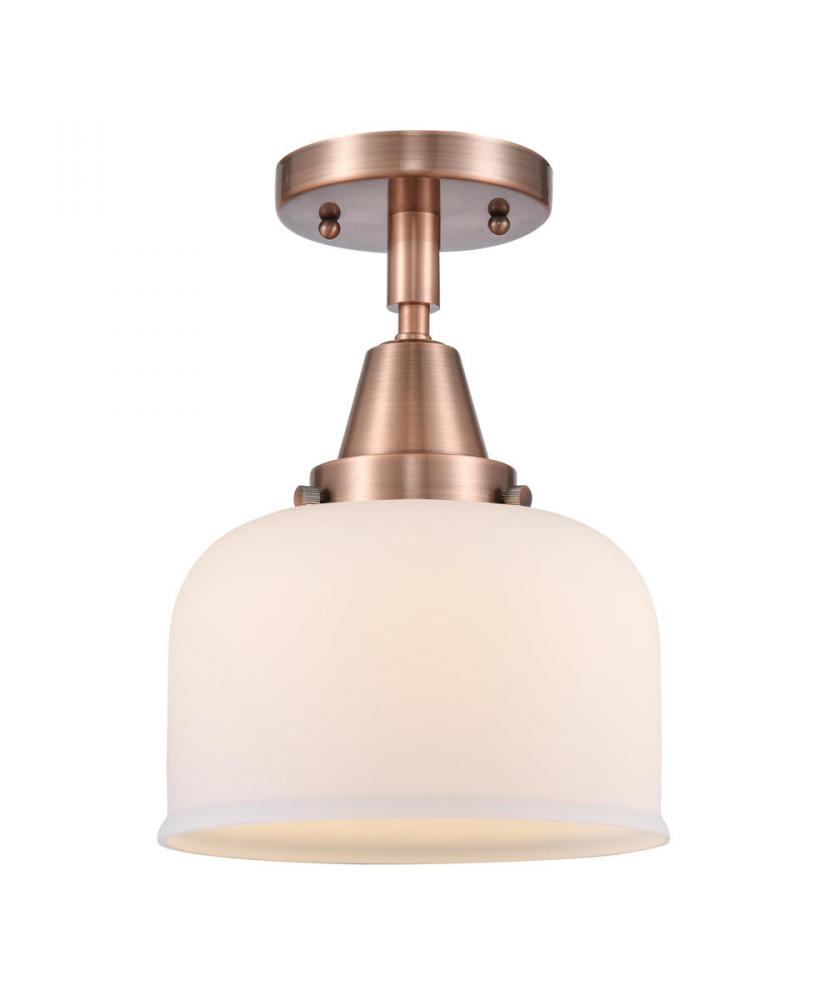 Bell - 1 Light - 8 inch - Antique Copper - Semi-Flush Mount