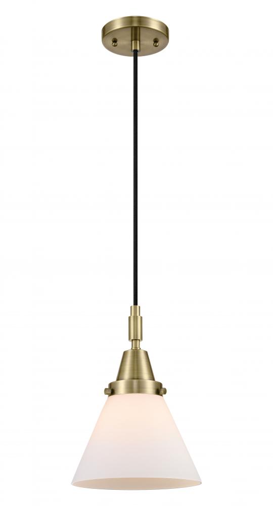 Cone - 1 Light - 8 inch - Antique Brass - Mini Pendant