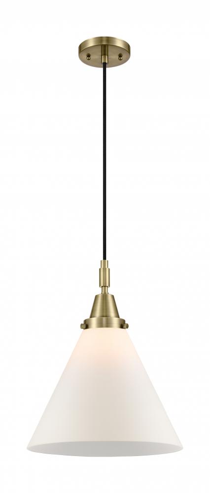 Cone - 1 Light - 12 inch - Antique Brass - Mini Pendant