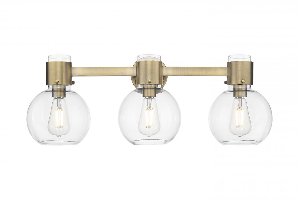 Lawton Sphere - 3 Light - 27 inch - Brushed Brass - Bath Vanity Light