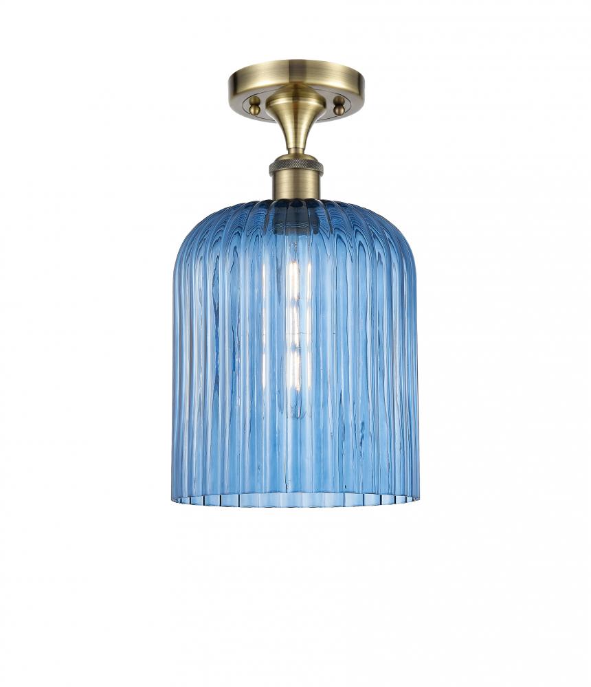 Bridal Veil - 1 Light - 5 inch - Antique Brass - Semi-Flush Mount