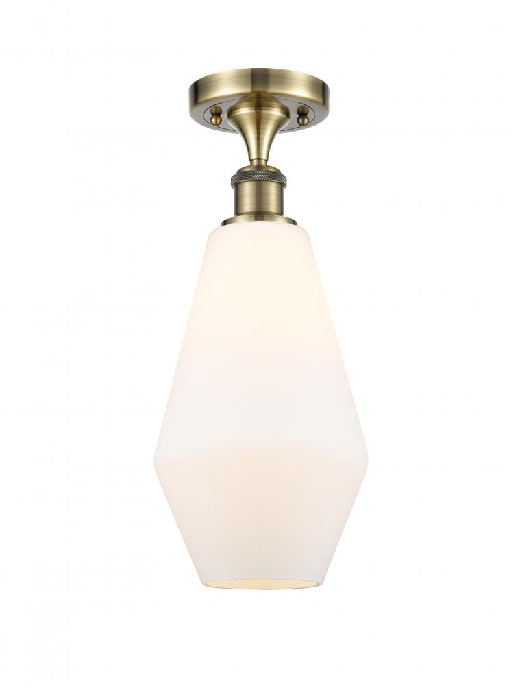 Cindyrella - 1 Light - 7 inch - Antique Brass - Semi-Flush Mount