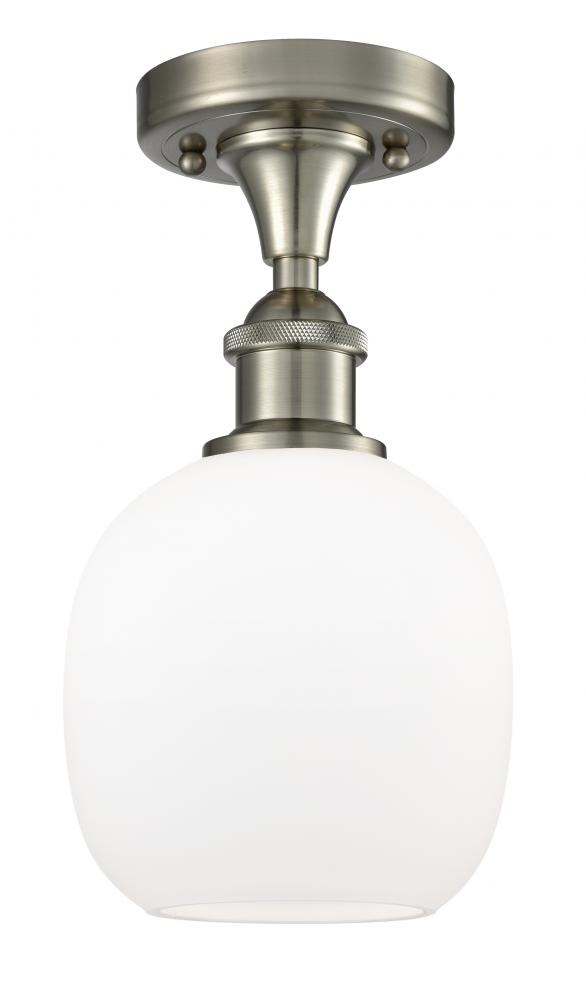 Belfast - 1 Light - 6 inch - Brushed Satin Nickel - Flush Mount