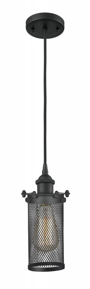 Bleecker - 1 Light - 4 inch - Black Antique Brass - Cord hung - Mini Pendant