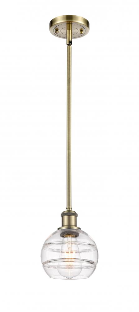 Rochester - 1 Light - 6 inch - Antique Brass - Mini Pendant