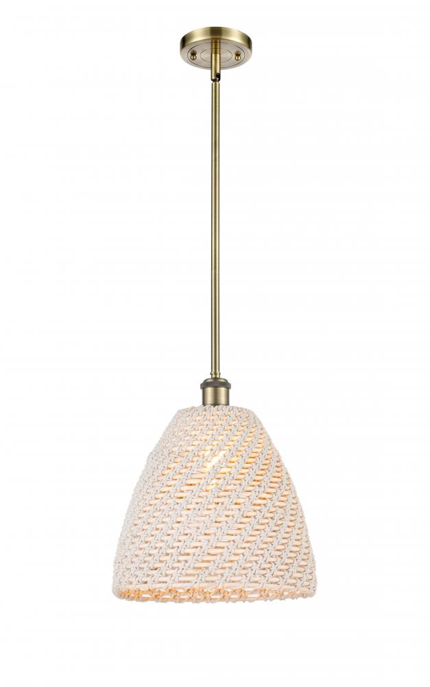 Bristol Natural - 1 Light - 6 inch - Antique Brass - Mini Pendant