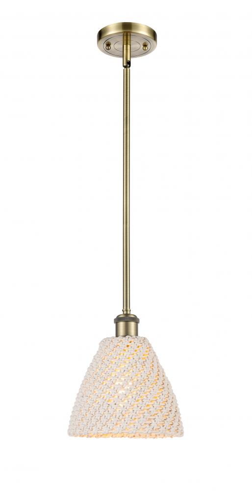 Bristol Natural - 1 Light - 6 inch - Antique Brass - Mini Pendant
