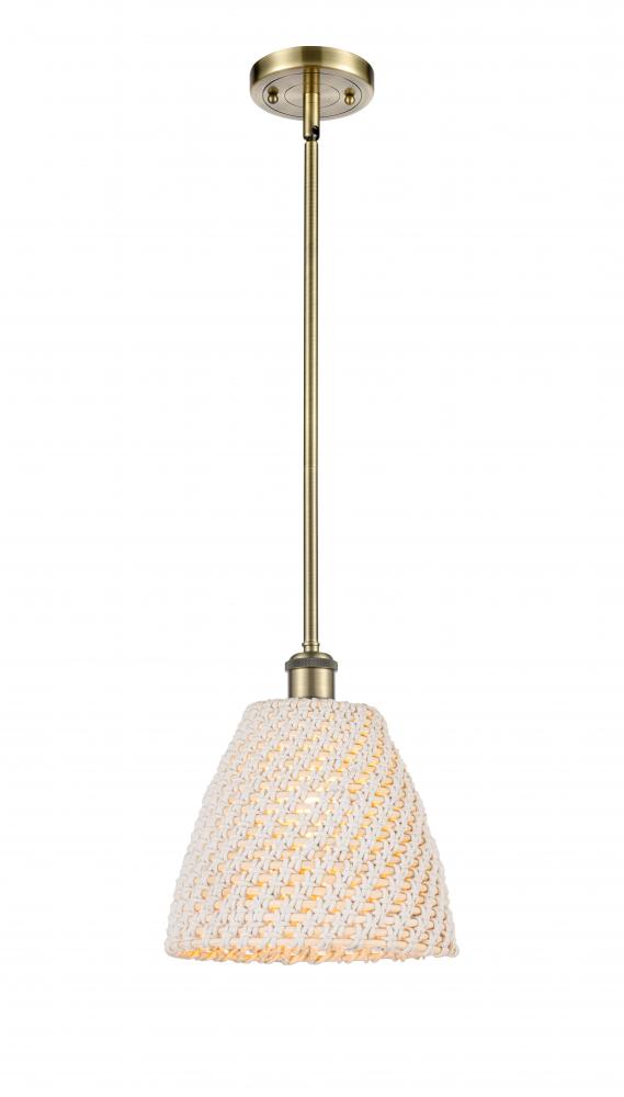 Bristol Natural - 1 Light - 6 inch - Antique Brass - Mini Pendant