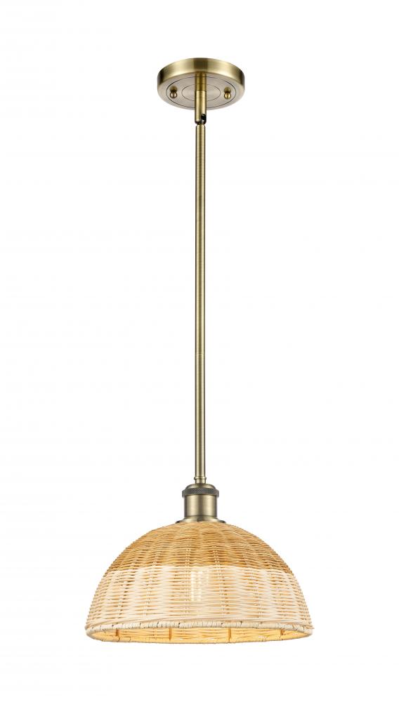 Bristol Natural II - 1 Light - 12 inch - Antique Brass - Stem hung - Mini Pendant