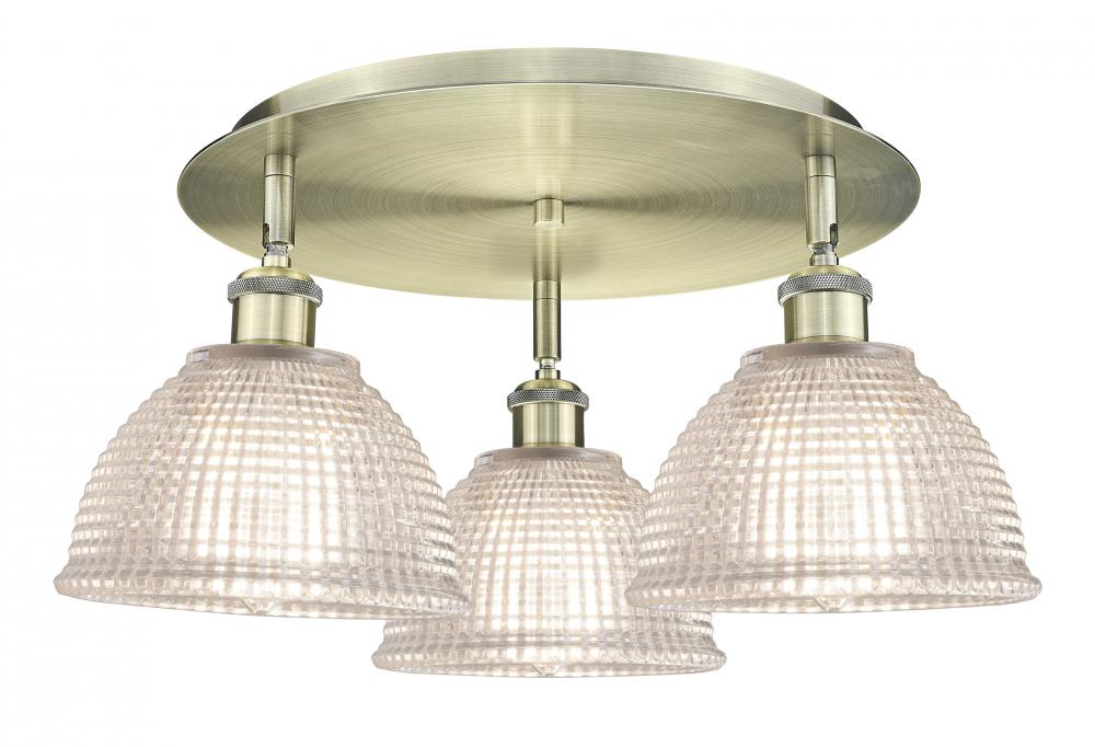 Arietta - 3 Light - 20 inch - Antique Brass - Flush Mount