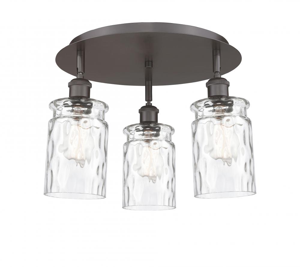 Candor - 3 Light - 17 inch - Oil Rubbed Bronze - Semi-Flush Mount