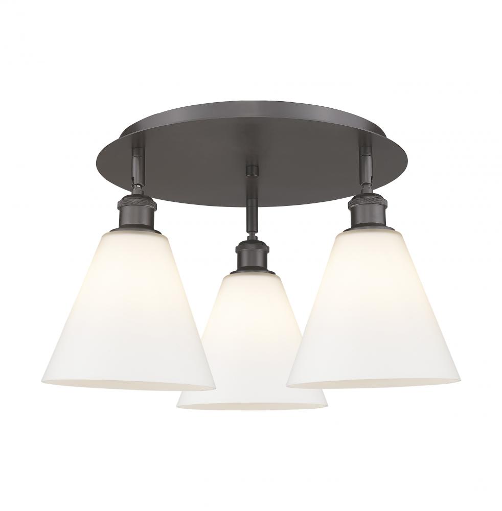 Berkshire - 3 Light - 20 inch - Oil Rubbed Bronze - Semi-Flush Mount