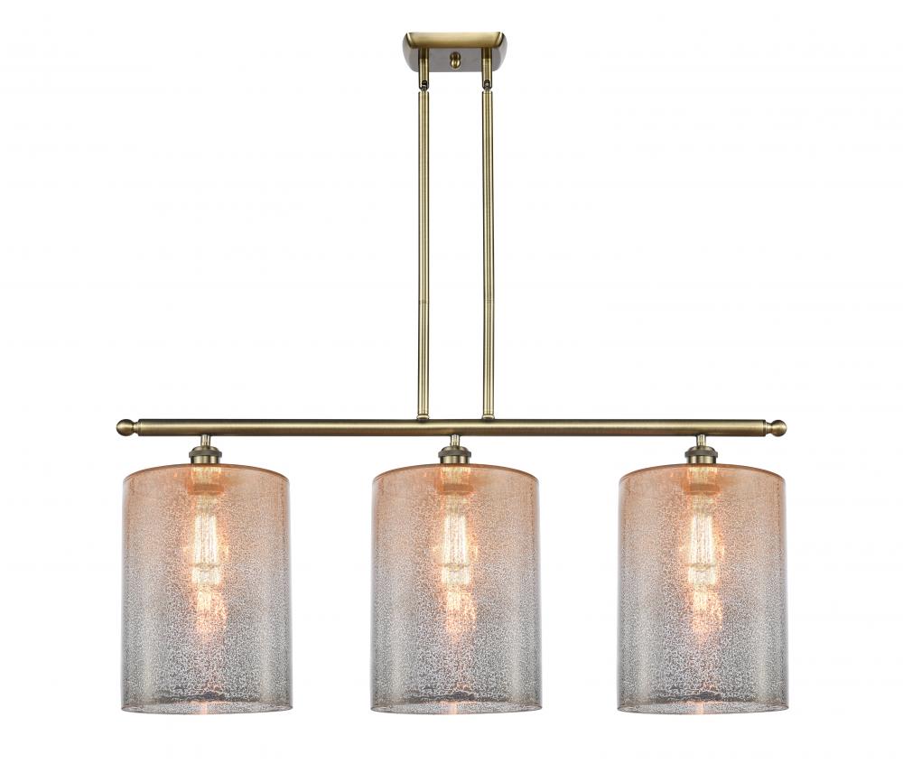 Cobbleskill - 3 Light - 36 inch - Antique Brass - Stem hung - Island Light