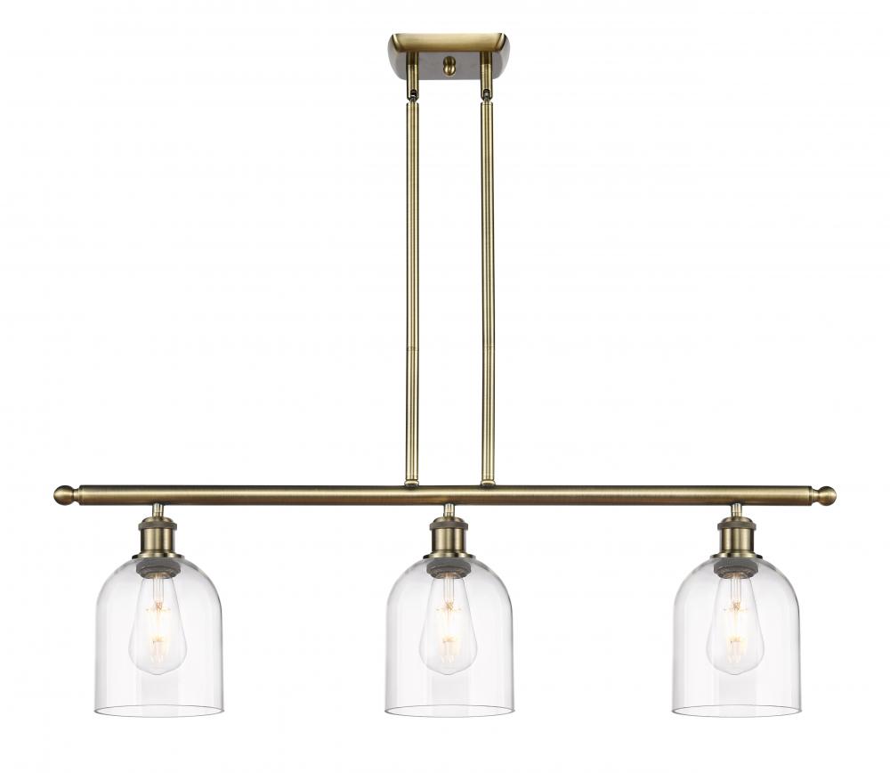 Bella - 3 Light - 36 inch - Antique Brass - Stem hung - Island Light