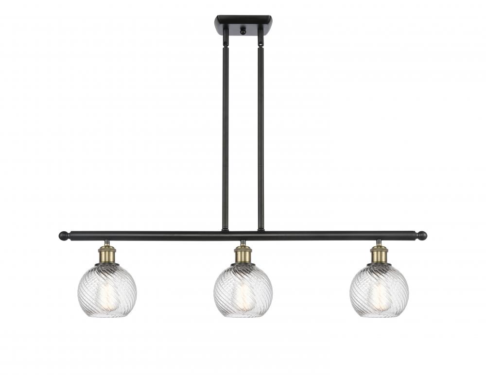 Small Twisted Swirl 3 Light Island Light part of the Ballston Collection