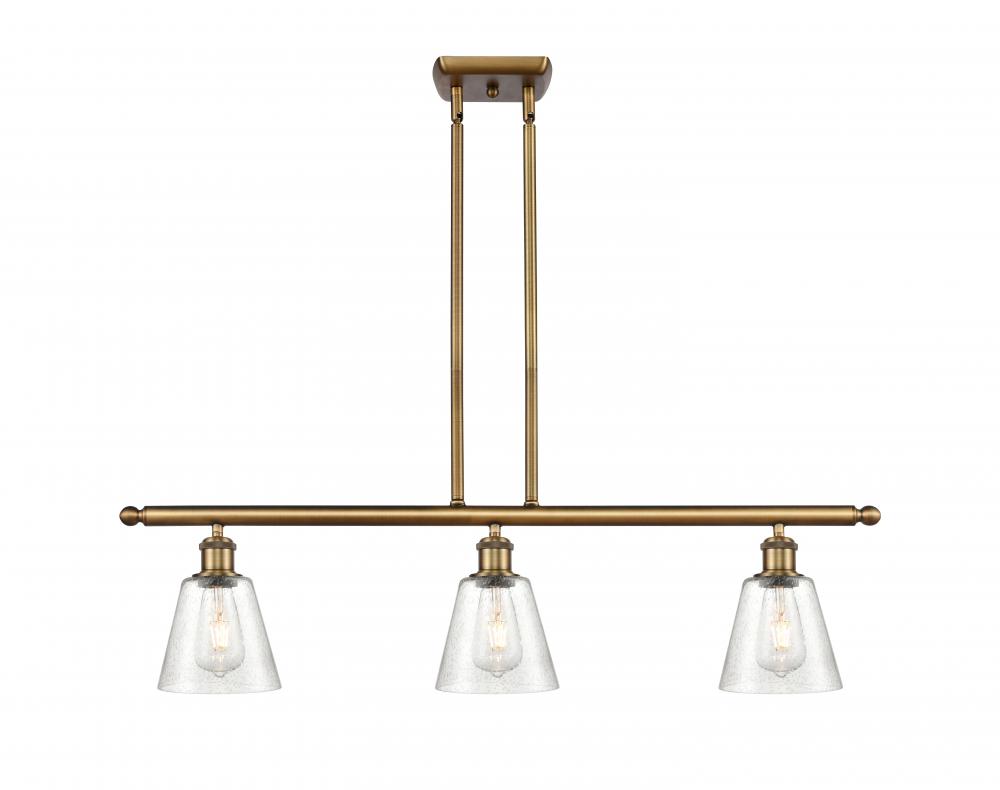 Caton - 3 Light - 36 inch - Brushed Brass - Stem hung - Island Light