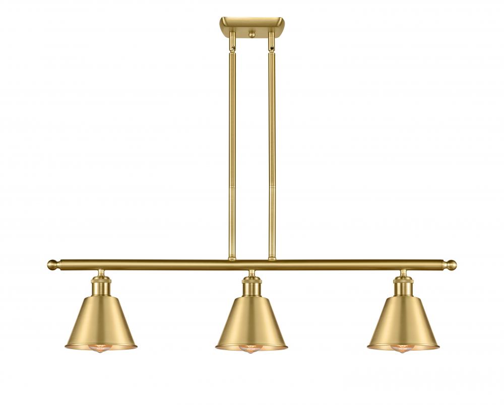 Smithfield - 3 Light - 36 inch - Satin Gold - Stem hung - Island Light
