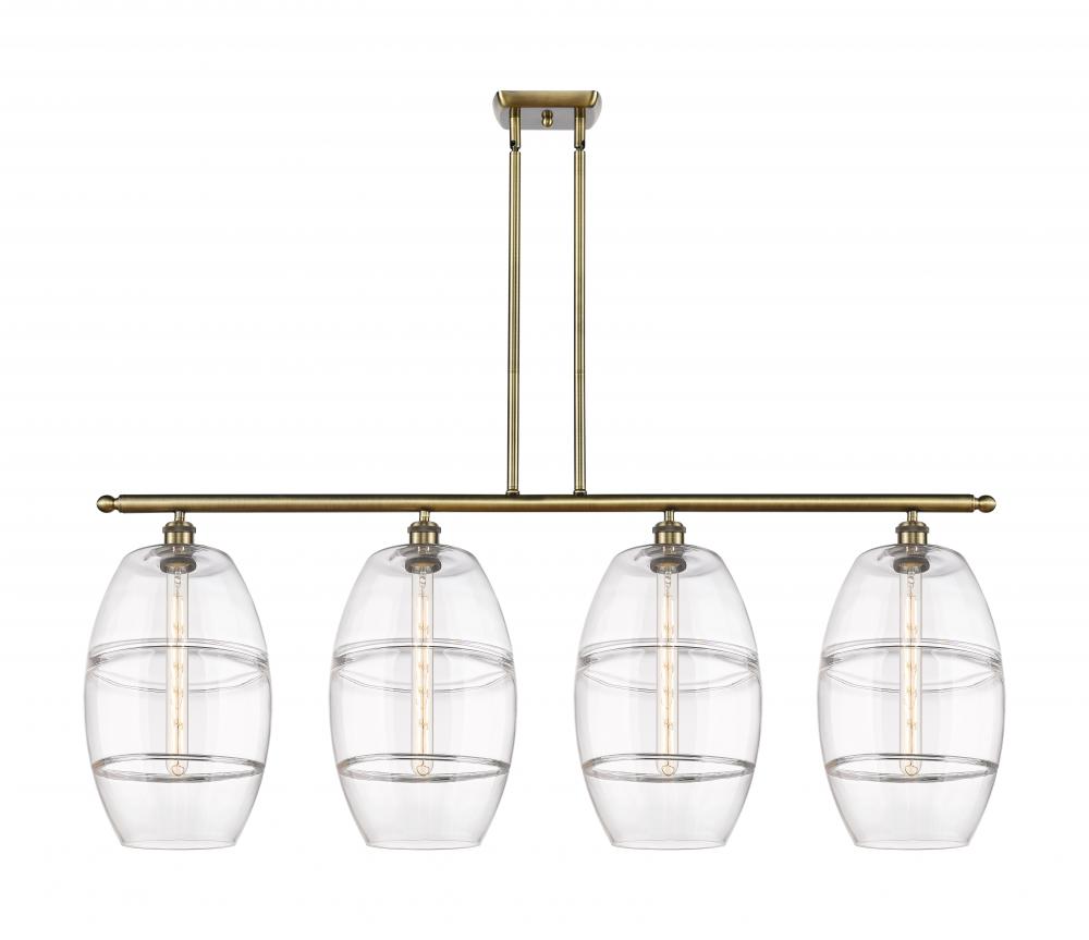 Vaz - 4 Light - 48 inch - Antique Brass - Stem hung - Island Light
