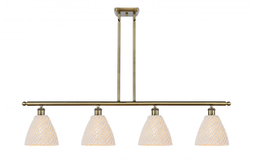 Bristol Natural - 4 Light - 48 inch - Antique Brass - Cord hung - Island Light