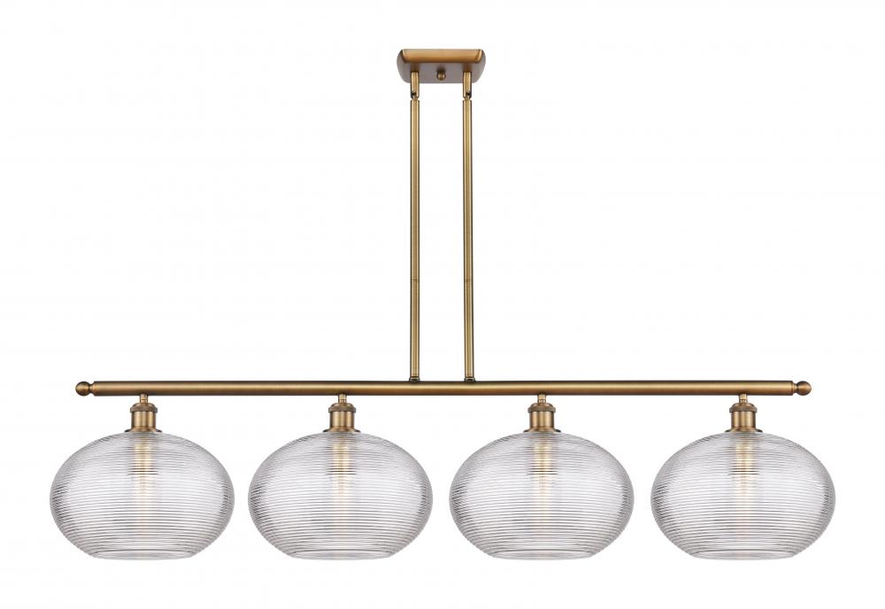 Ithaca - 4 Light - 50 inch - Brushed Brass - Cord hung - Island Light