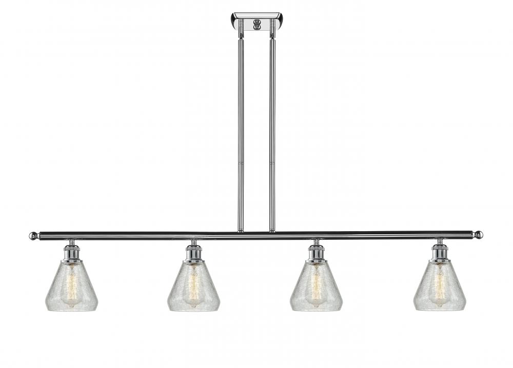 Conesus - 4 Light - 48 inch - Polished Chrome - Stem hung - Island Light