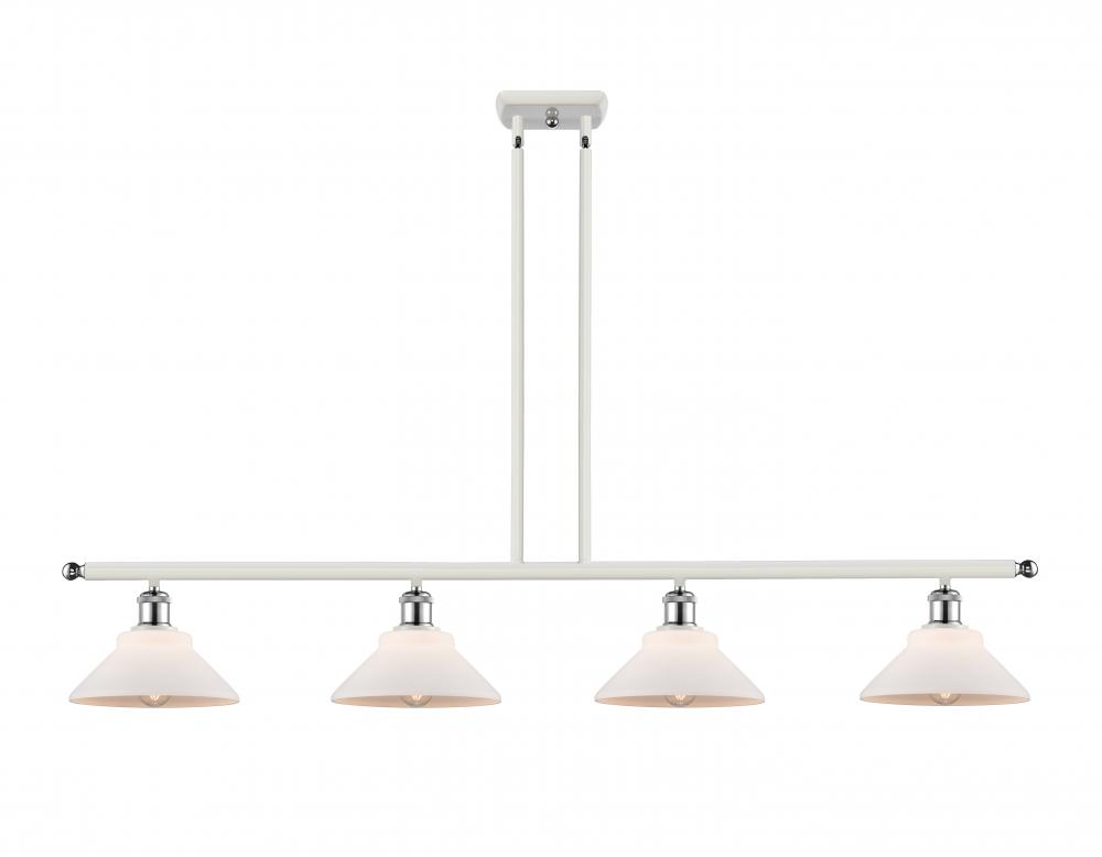 Orwell - 4 Light - 48 inch - White Polished Chrome - Stem hung - Island Light