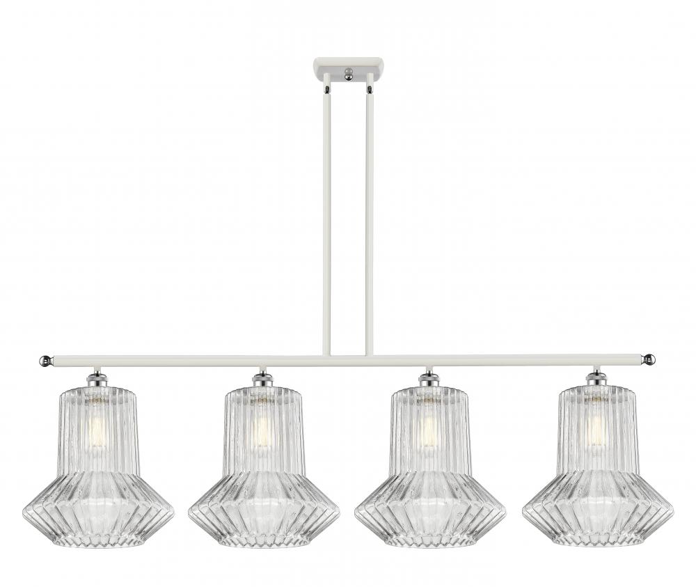 Springwater - 4 Light - 50 inch - White Polished Chrome - Stem hung - Island Light