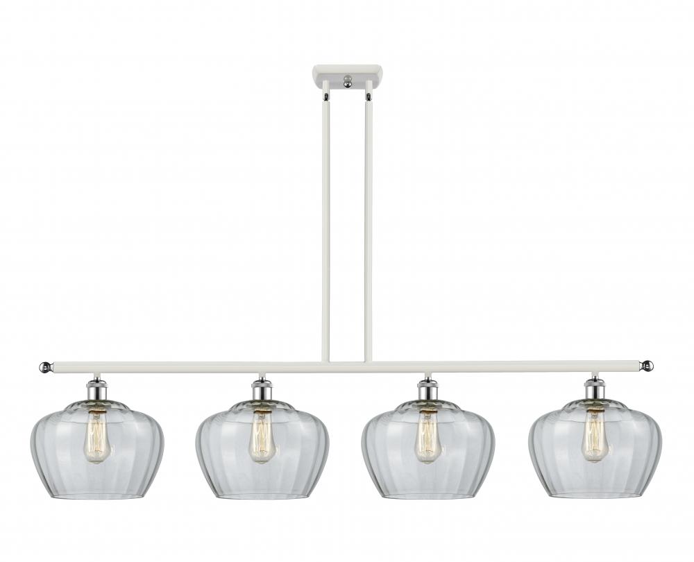 Fenton - 4 Light - 49 inch - White Polished Chrome - Stem hung - Island Light