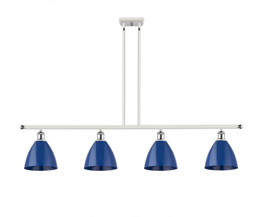 Plymouth - 4 Light - 48 inch - White Polished Chrome - Stem hung - Island Light