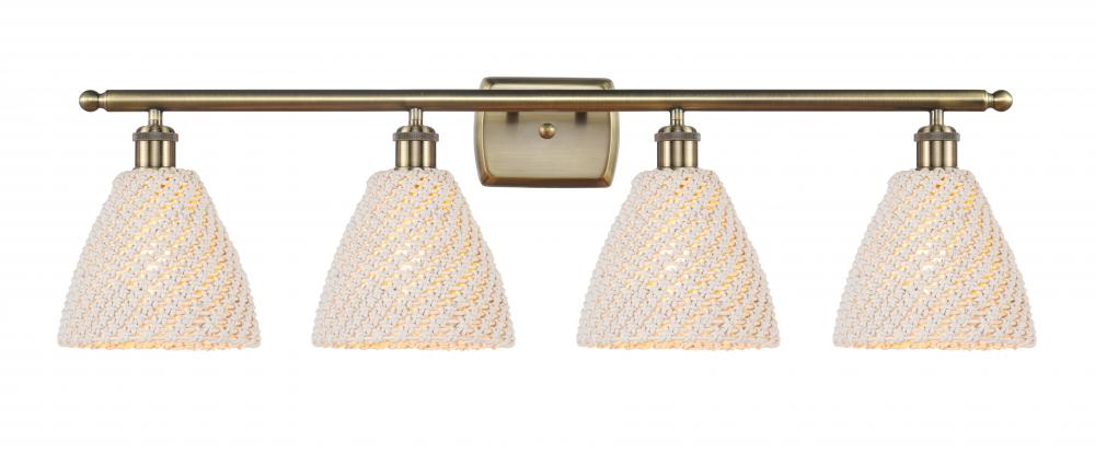 Bristol Natural - 4 Light - 38 inch - Antique Brass - Bath Vanity Light