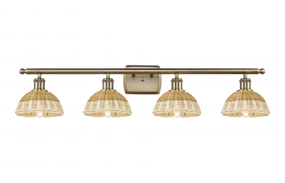 Bristol Natural II - 4 Light - 38 inch - Antique Brass - Bath Vanity Light