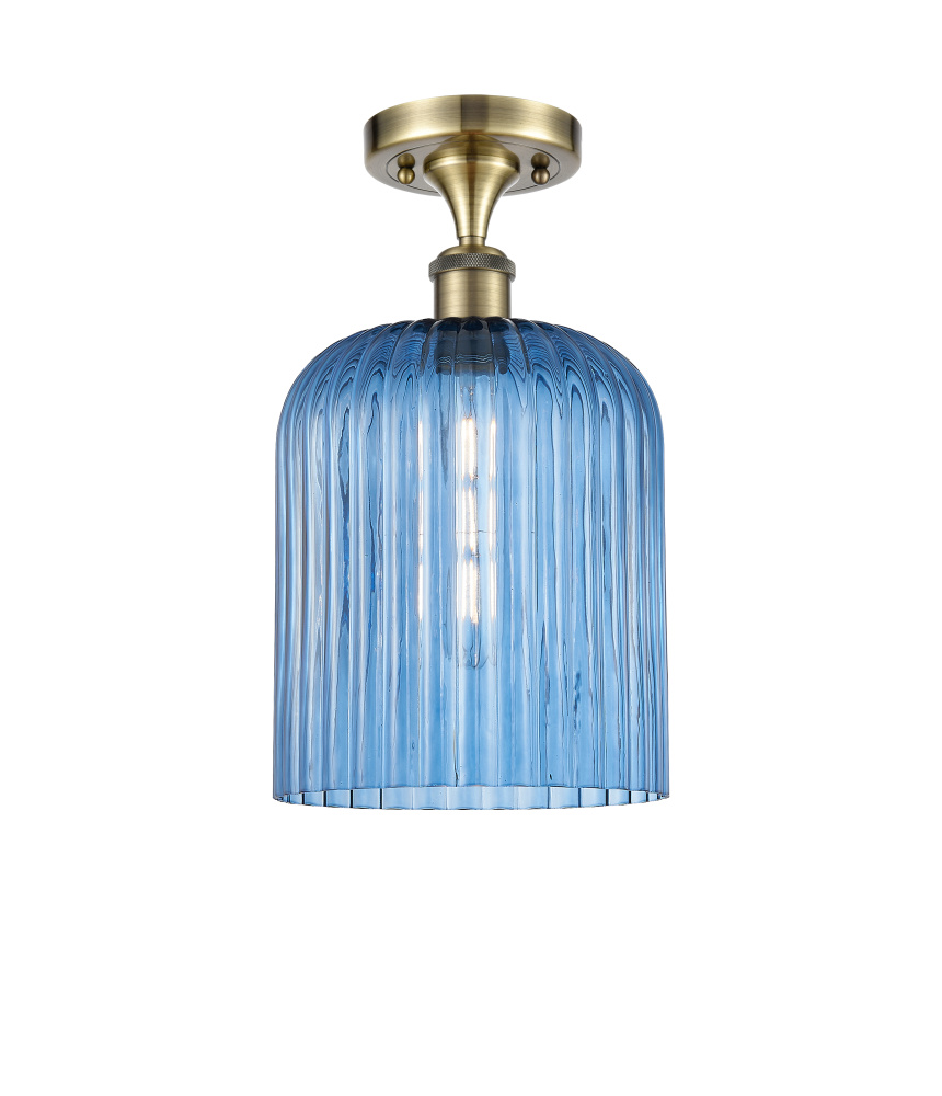 Bridal Veil - 1 Light - 5 inch - Antique Brass - Semi-Flush Mount