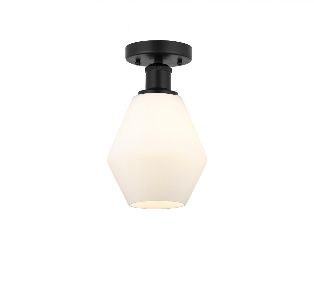 Cindyrella - 1 Light - 6 inch - Matte Black - Semi-Flush Mount