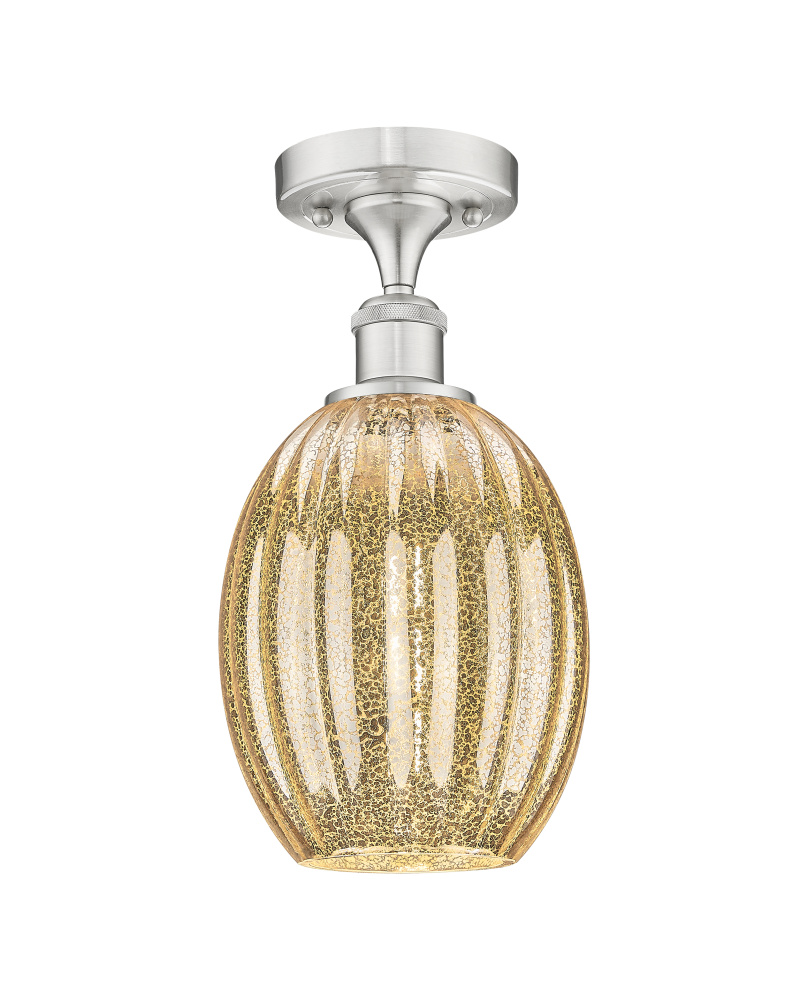 Preston Bulb - 1 Light - 6 inch - Antique Brass - Semi-Flush Mount