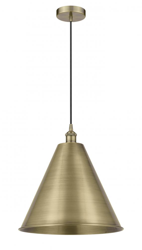 Berkshire - 1 Light - 16 inch - Antique Brass - Cord hung - Mini Pendant