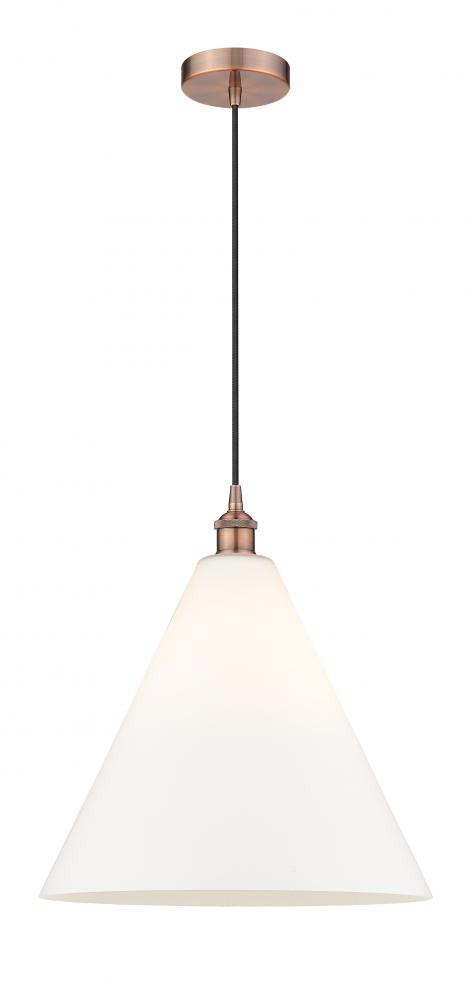 Berkshire - 1 Light - 16 inch - Antique Copper - Cord hung - Pendant