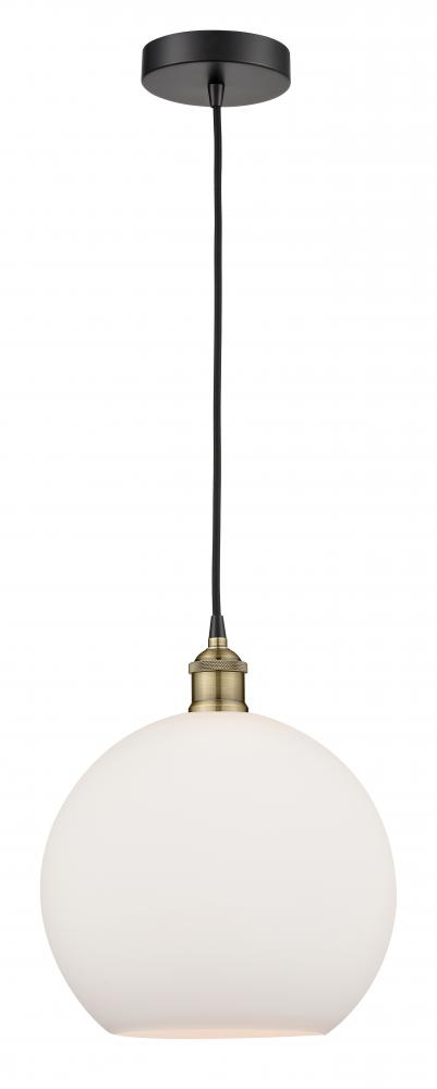 Athens - 1 Light - 12 inch - Black Antique Brass - Cord hung - Mini Pendant