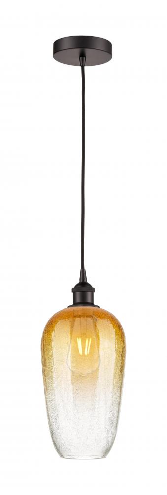 Brookhaven Flute - 1 Light - 7 inch - Oil Rubbed Bronze - Cord hung - Mini Pendant