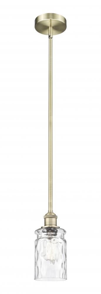 Candor - 1 Light - 5 inch - Antique Brass - Stem hung - Mini Pendant