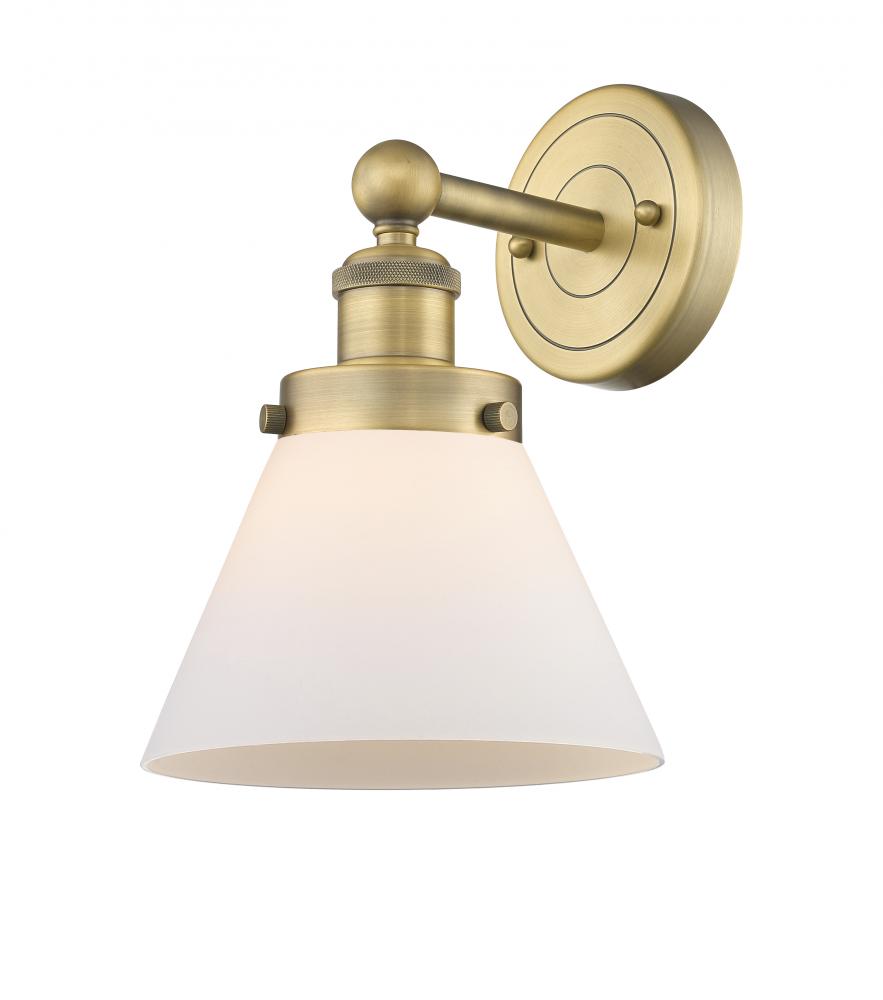 Cone - 1 Light - 8 inch - Brushed Brass - Sconce