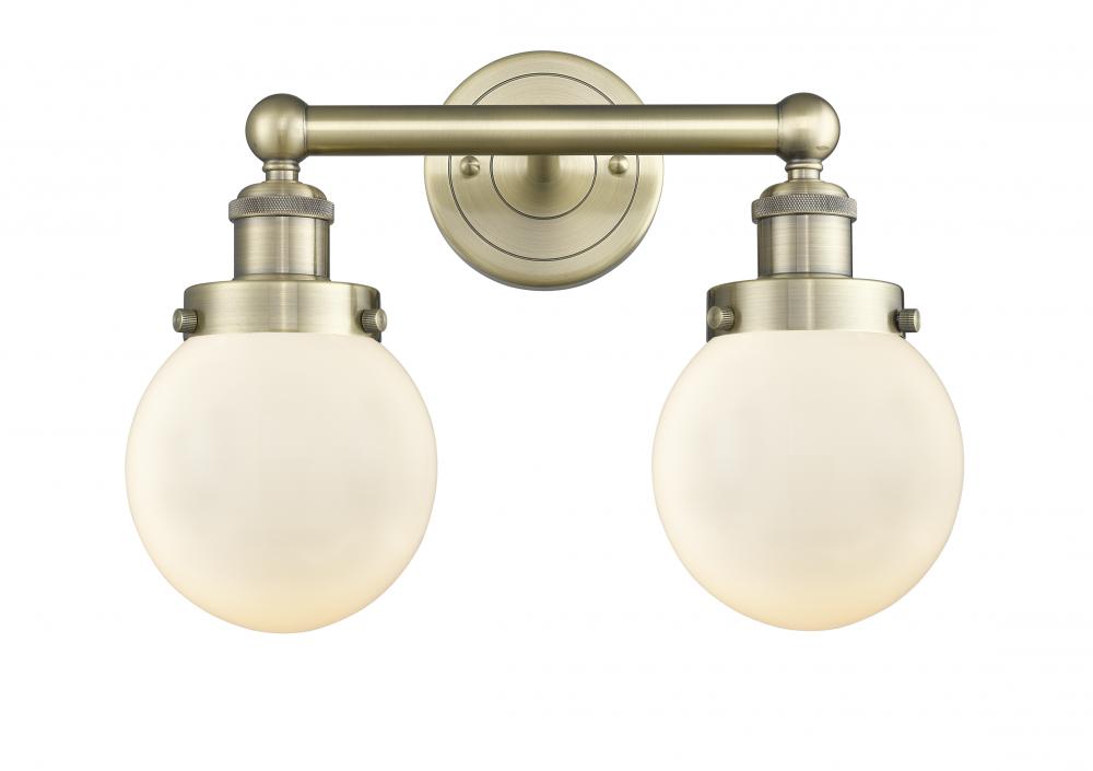 Beacon - 2 Light - 15 inch - Antique Brass - Bath Vanity Light