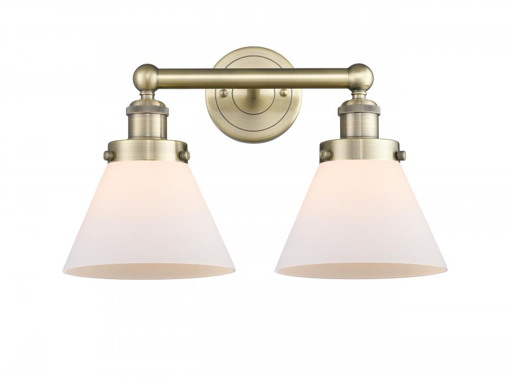 Cone - 2 Light - 17 inch - Antique Brass - Bath Vanity Light