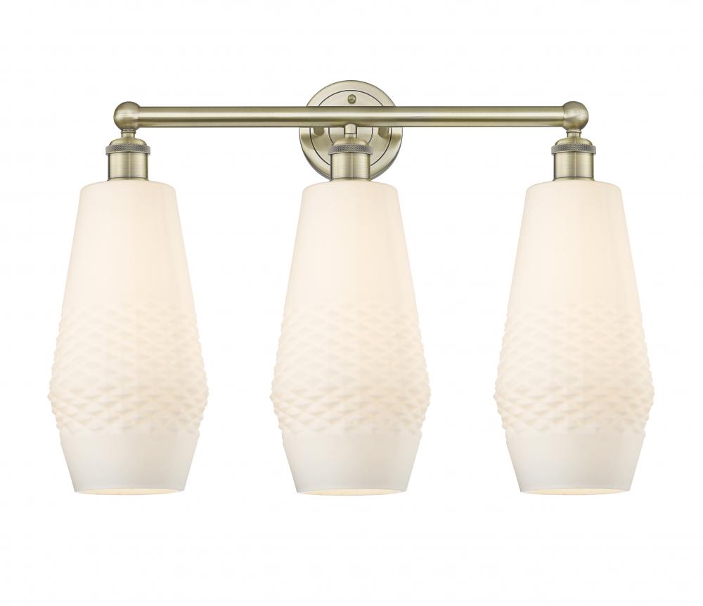 Windham - 3 Light - 25 inch - Antique Brass - Bath Vanity Light