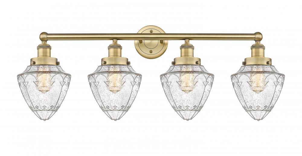 Bullet - 4 Light - 33 inch - Brushed Brass - Bath Vanity Light