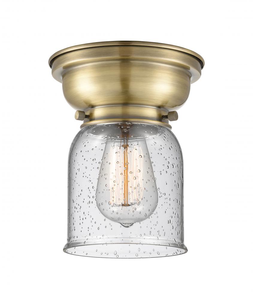 Bell - 1 Light - 6 inch - Antique Brass - Flush Mount